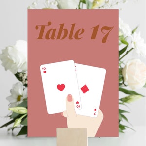Las Vegas bruiloft tafelkaarten - Casinoavond - Pokerfeest - Gokavond