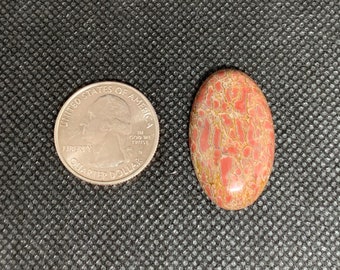 Dinosaur Bone Cabochon Natural High Grade Red 31.5 Carats