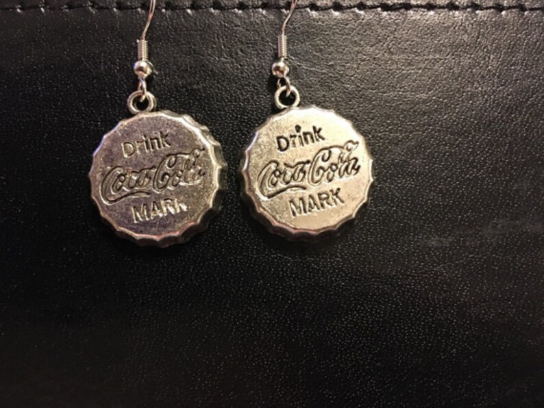 Coca Cola Bottle Cap Earrings D6