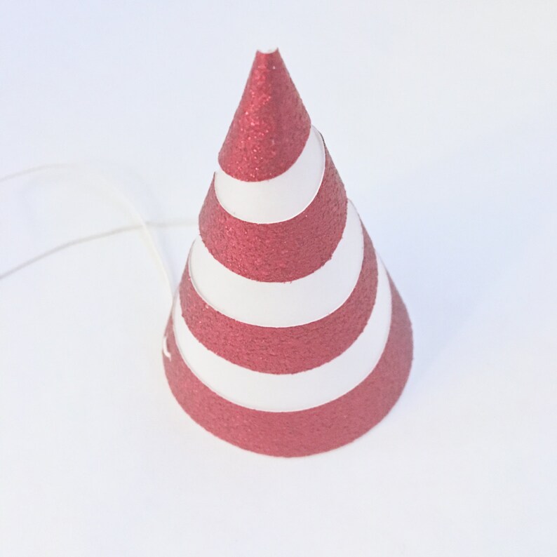 Candy Cane Party Hats Mini Red & Vellum Hats Sets of 3 Etsy