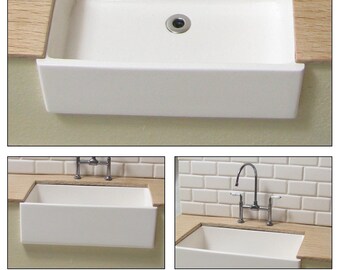 farmhouse sink (1/12 scale miniature)