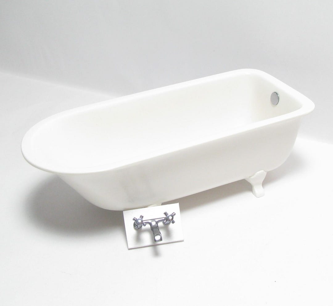 Baignoire Miniature Vintage En Fonte – Lampart – Pour Maison De Poupée