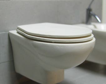 wall-hung WC pan (1/12 miniatures)