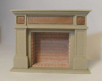 art deco fireplace (1/12 scale miniature)