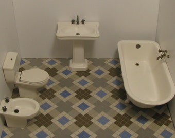 bathroom set (1/12 scale miniature)