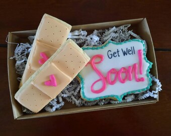 Get Well Soon Bandaid sugar cookies
