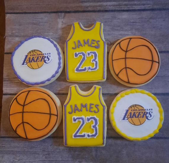 15 Lakers inspired basketball jersey cookies