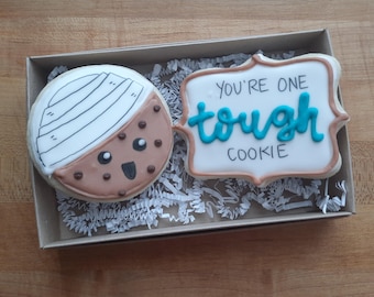 You're One Tough Cookie Get Well Soon sugar cookies