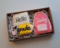 Personalized Back to School Backpack Paper and Pencil sugar cookies