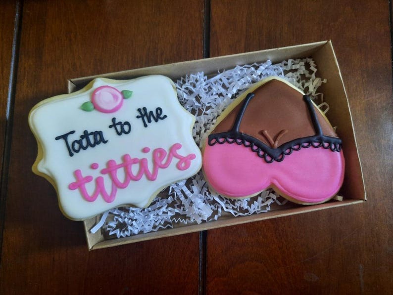 Tata to the Titties Mastectomy Breast Reduction Get Well Soon sugar cookies 画像 3