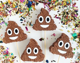 Poop Emoji Piñata Cake Topper | Emoji Party | Emoji Cake Topper