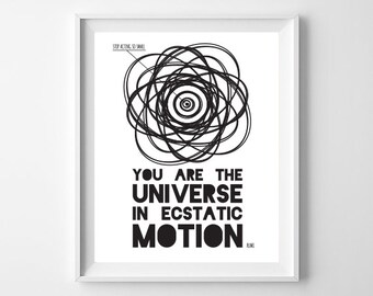 Stop Acting Small, You are the Universe 8x10 Poster | Instant Download
