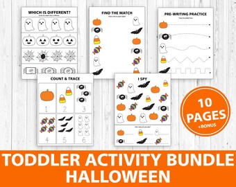 Halloween Activity Bundle: Fine Motor Skills Printable (PDF)