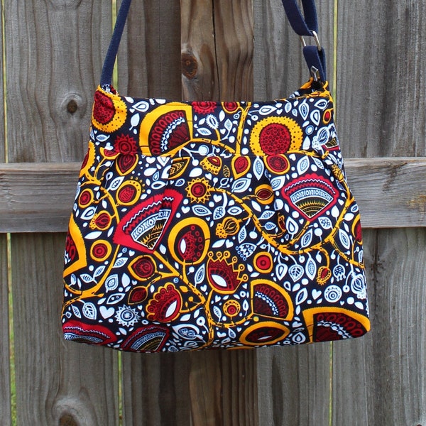 African Crossbody Bag, Women Crossbody, Handmade Bag, Gift for Women, Boho Bag, zipper crossbody, gift for girls, Ankara crossbody