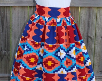 African Print Maxi Skirt, African Print Skirt, African Print Clothing, Ankara Skirt, Kente Skirt