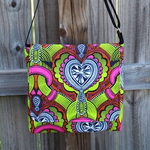 Bolso bandolera con estampado africano, bolso bandolera Ankara, regalo para mujer, regalo para niña, bolsos y carteras, cartera de tela, bolso bandolera africano