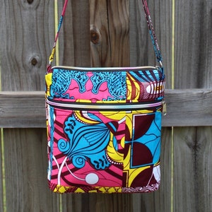 Bolso con estampado africano, bolso bandolera, bolso de hombro, regalo para mujer, bolso con estampado africano, bolso bandolera para mujer, regalo navideño, bolso bandolera con cremallera
