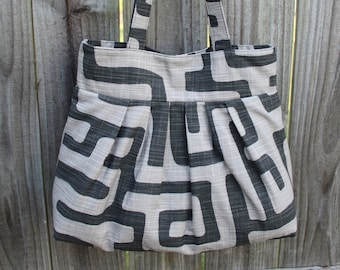 Canvas tote with pockets, shoulder bag, gift for women, canvas purse, washable bags