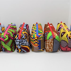 Kosmetiktaschen, Schminktaschen, Reißverschluss-Taschen, Geschenke für Frauen, Geschenke für Mädchen, Beutel mit afrikanischem Aufdruck, handgefertigte Beutel, Brautjungfer Geschenke