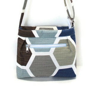 Bolso bandolera de tela de lona con cremallera, bolsillos y correa ajustable, regalo para mujer, regalo para niña