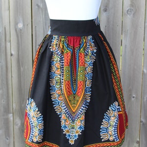 Black Dashiki Skirt, Short Skirt With Pockets, Maxi Skirts, Dashiki ...