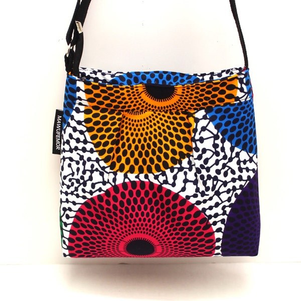 African print small crossbody purse, gift for women, gift for girls, fabric bag, handmade ankara purse