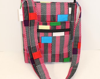 Bolso bandolera, bolso con estampado africano, bolsos africanos, bolso bandolera, regalos para niñas, bolso bandolera para mujer, ropa africana, bolso con cremallera, bolsos Ankara