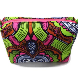 African Print Fabric Cosmetic Make-up Zipper Pouch, Gift for Women ...