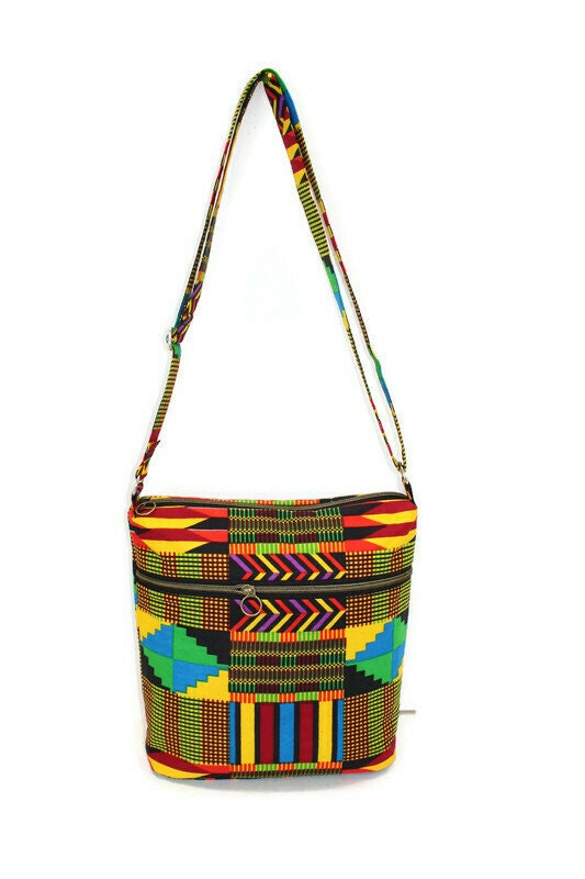 African Print Crossbody Zipper Crossbody Bag Women Handbag - Etsy