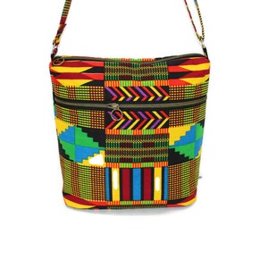 African Print Crossbody, Zipper Crossbody Bag, Women Handbag, Gift for ...