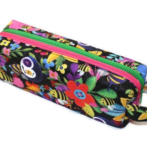 Pencil Pouch With Compartments Etsy