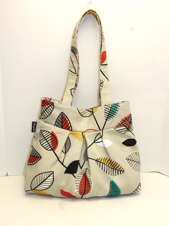 Canvas Fabric Tote Bag With Pockets, Market Bag, Washable