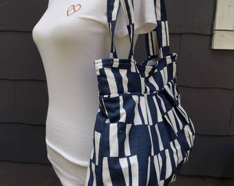 Sac fourre-tout en toile bleu marine avec poches, cadeau pour femme, cadeau pour fille, sac en toile, sac à bandoulière, sac à main pour femme, sac de marché, sac de tous les jours