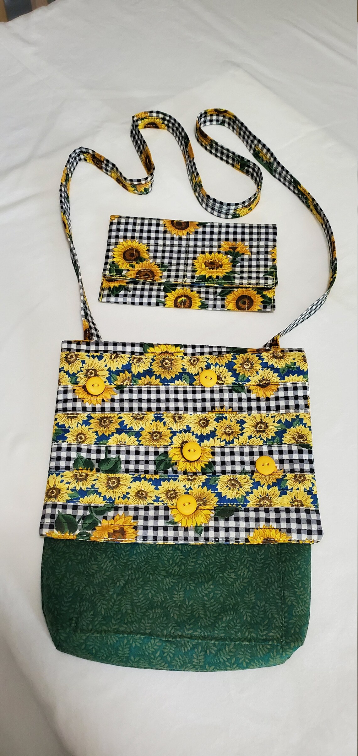 Sunflower Purse with matching wallet Etsy