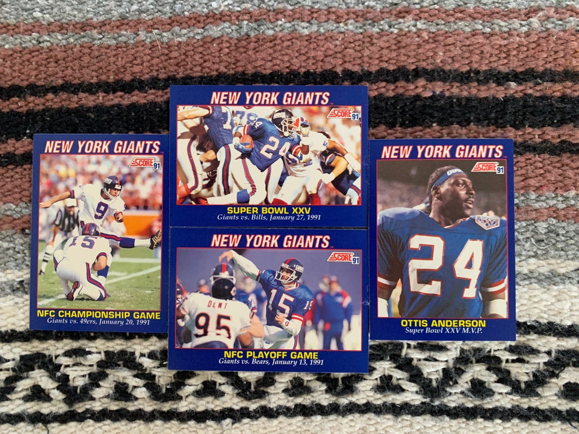 Score 1991 New York Giants Collector Set Etsy