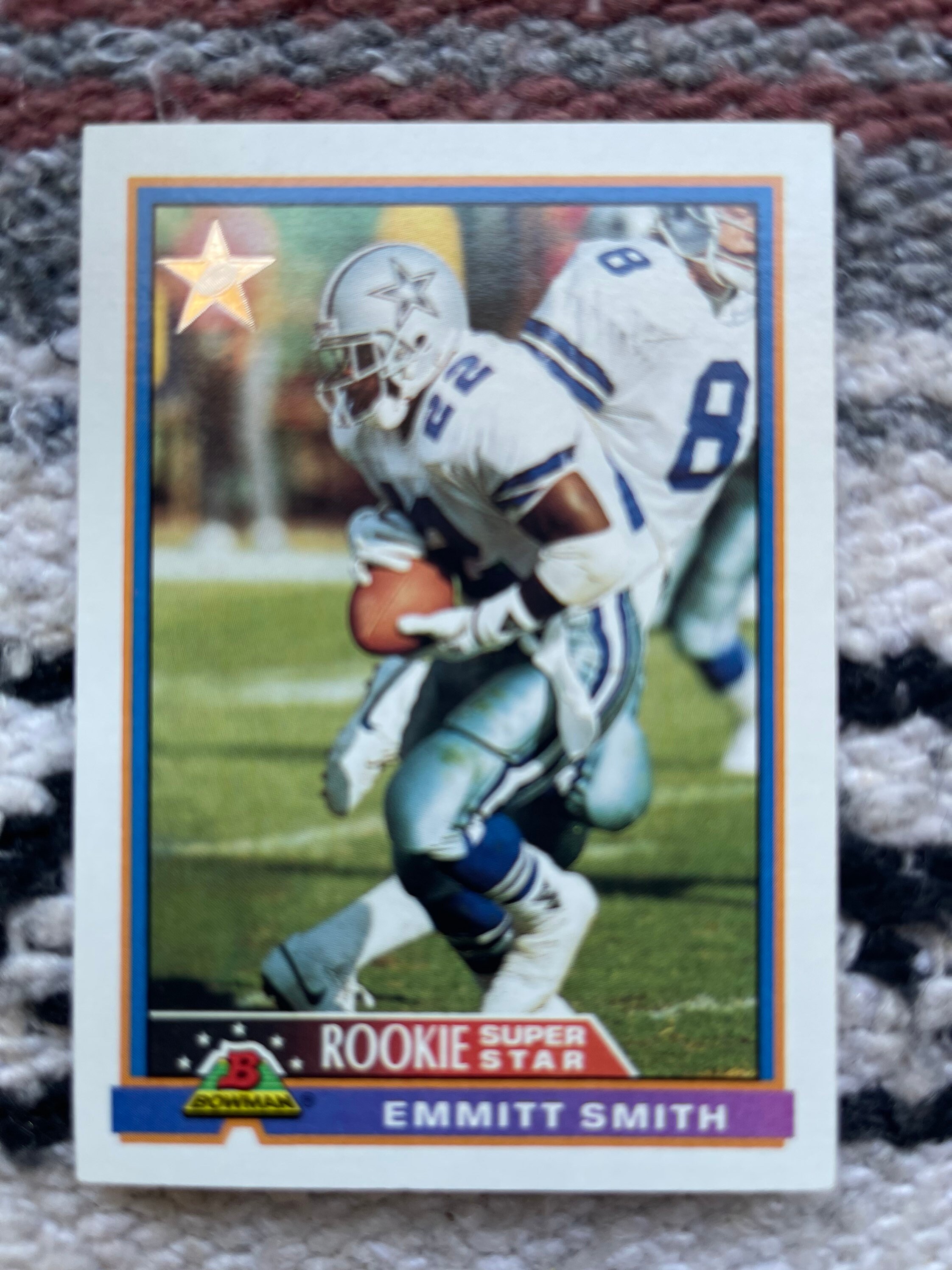 Bowman 1990 Emmit Smith Rookie Card 3 Etsy