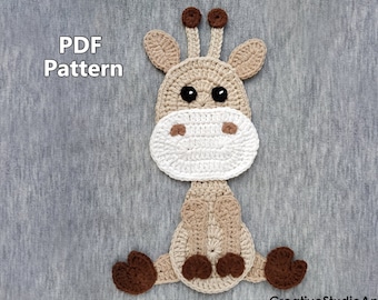 Crochet Giraffe Applique Pattern: Baby Blanket Decor (PDF)