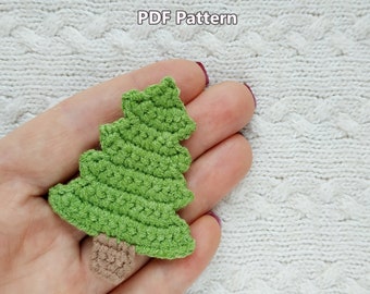 Haakpatroon/PDF/Kerstmis haak/kerstboom applique patroon/vakantie haak/kerstboom patroon/kerst ornament/haak
