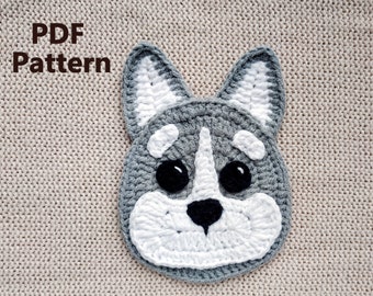 Crochet Dog Applique Pattern: Puppy Motif (PDF Pattern)