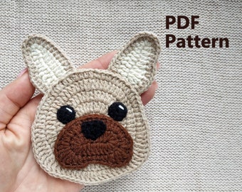 Crochet Dog Applique Pattern: Puppy Motif, Clothes Decor (PDF Pattern)