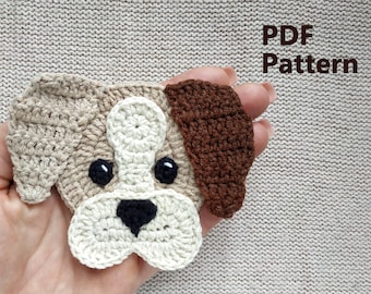Crochet Dog Applique Pattern: Puppy Motif (PDF Pattern)