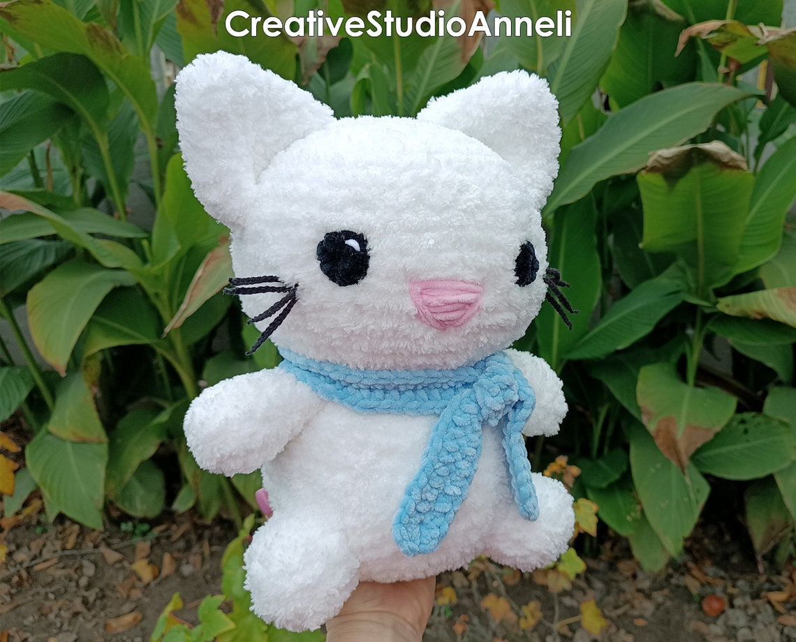 Jumbo Crochet Cat Plushie/ Amigurumi Cat/ Animal Plushies/ Etsy