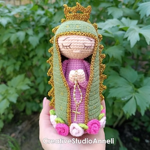 Santísima Virgen María crochet amigurumi / Virgen María amigurumi muñeca / muñeca de peluche / Nuestra Señora de Gracia / Nuestra Señora de Guadalupe / Santísima Madre