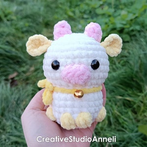 Crochet cow plushie/Mini cow/ Strawberry cow plushie/ kawaii cow plush/ Chubby Milky Cow/ amigurumi cow/ Cute/ Farm animal/ animal plushies