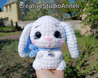 Crochet Bunny Plushie: Handmade Amigurumi Rabbit Toy