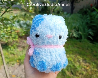 Szydełkowana pluszowa puszysta kotka: ręcznie robiona zabawka dla kociąt Amigurumi