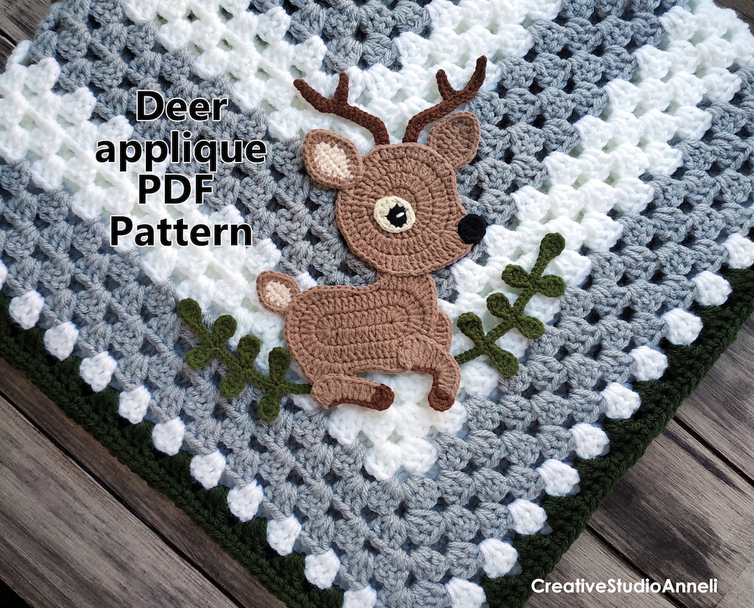 Crochet Pattern/pdf/ Crochet Animals Applique Pattern/ Deer Pattern