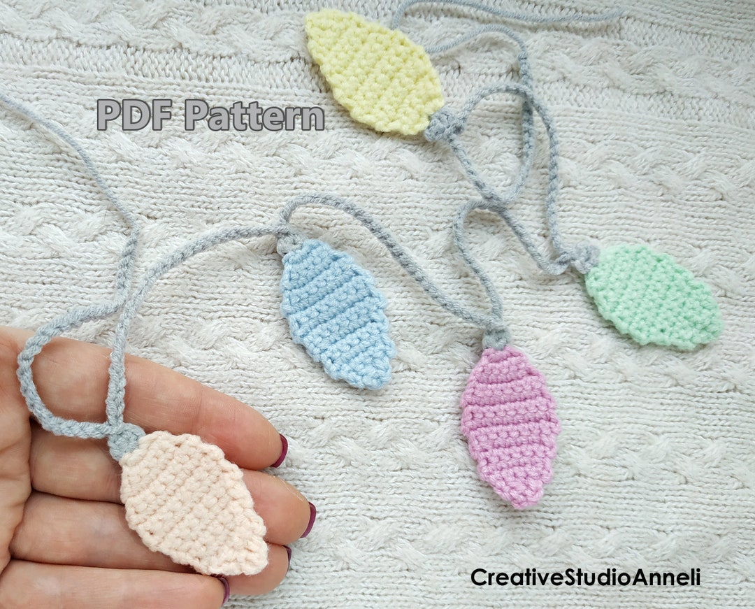 Crochet Christmas Light Garland Pattern/ Christmas Light Pattern