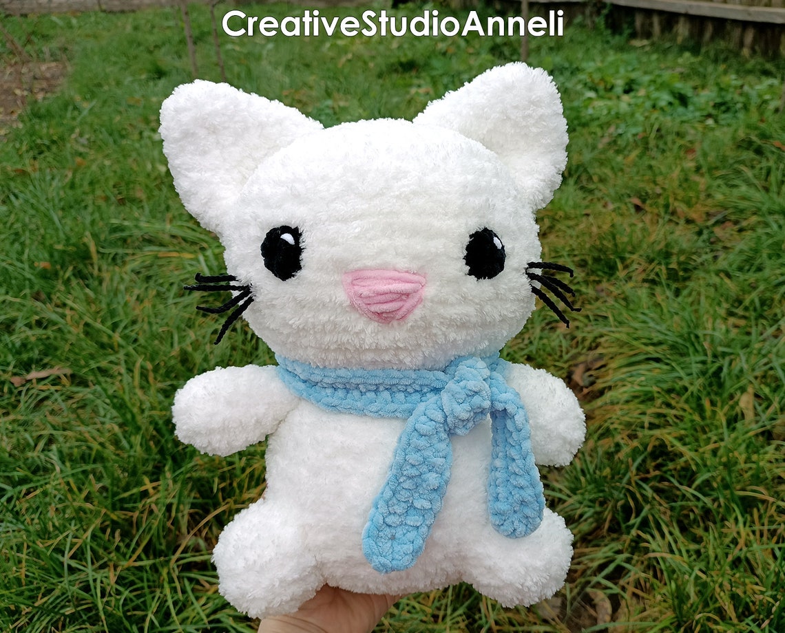 Jumbo Crochet Cat Plushie/ Amigurumi Cat/ Animal Plushies/ Etsy
