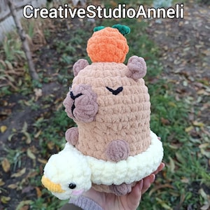 Crochet Capybara Plushie: Kawaii Amigurumi Animal Toy